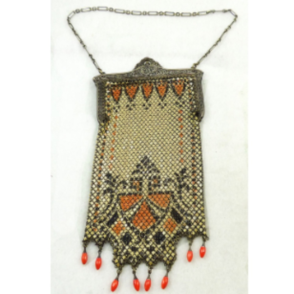 Mandalian Enamel Mesh Purse